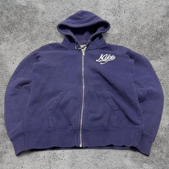 Nike Tops - Vintage y2k women's purple Nike embroidered zip up hoodie